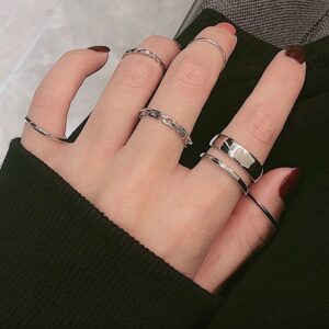 Silver Minimalist Ring Set