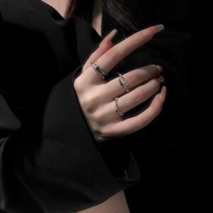 Midnight Glam Stackable Ring Set